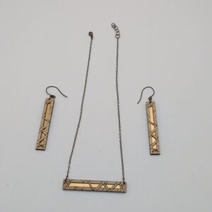 Geometric Wooden Jewelry Set